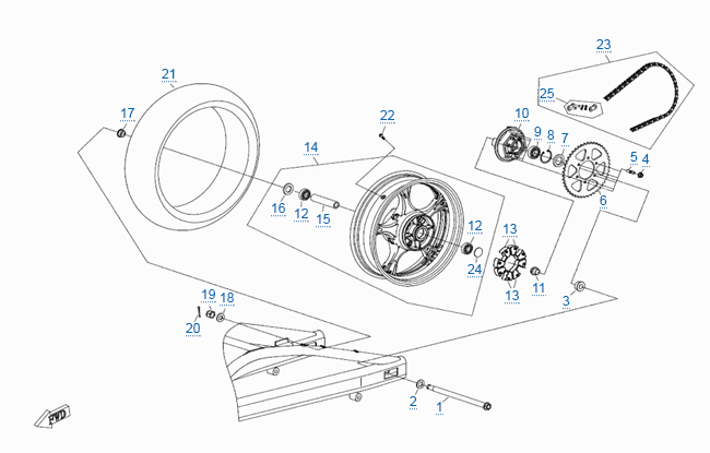 Заднее колесо