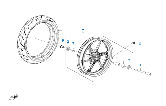 Переднее колесо
