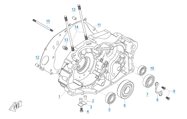 Правая половина картера (c 2014)