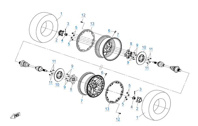 Задние колеса