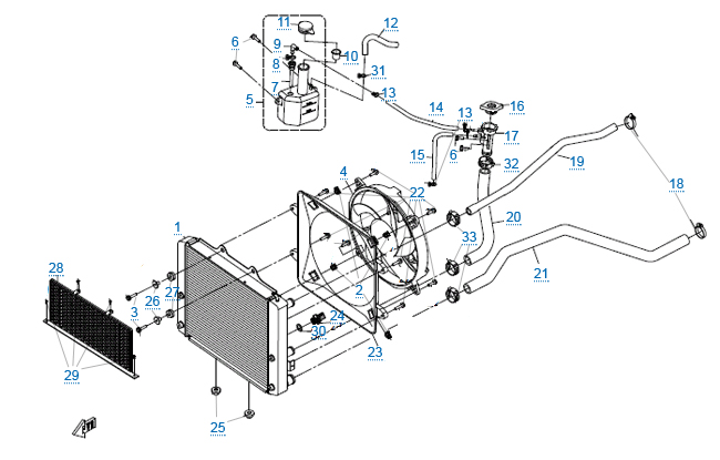 Система охлаждения двигателя
