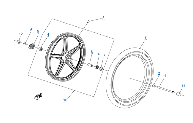 Переднее колесо