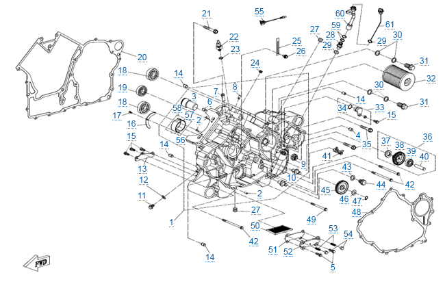 Левая половина картера v2