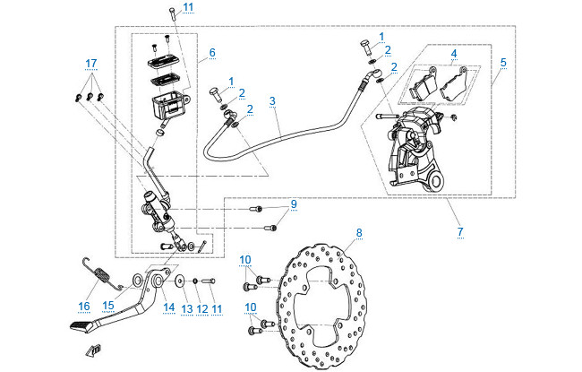 Задняя тормозная система