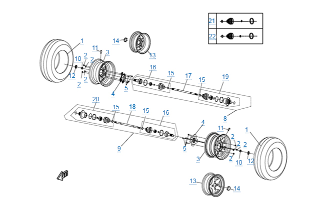 Задний привод в сборе