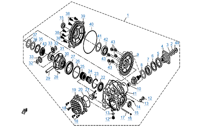 Передний редуктор