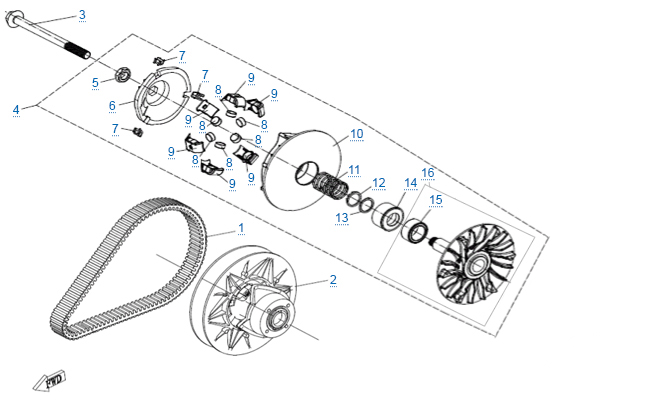 Вариатор в сборе v2