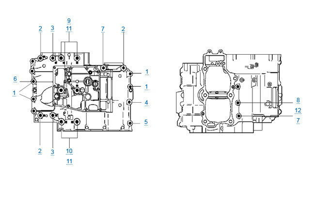 Крепеж деталей картера