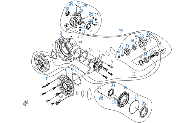 Задний редуктор