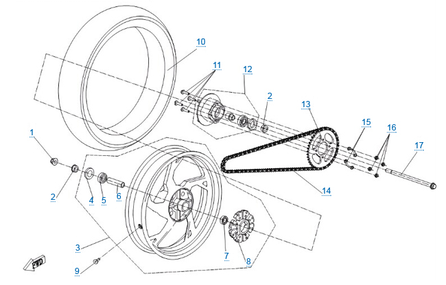 Заднее колесо