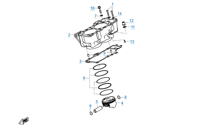 Цилиндр - поршень
