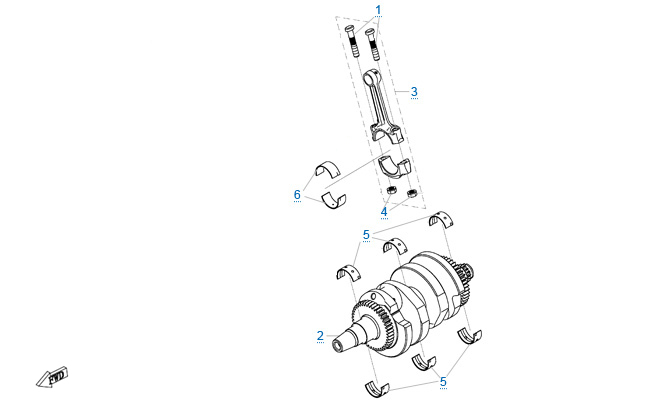 Коленчатый вал - шатун