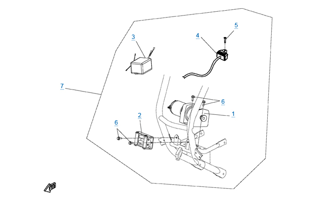 Лебедка в сборе