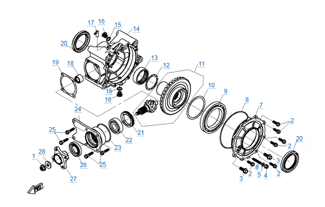 Задний редуктор