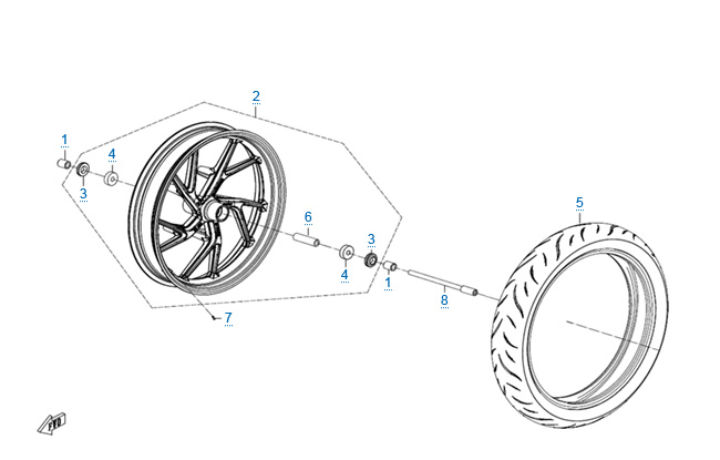 Переднее колесо