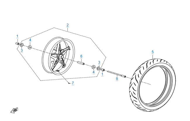 Переднее колесо