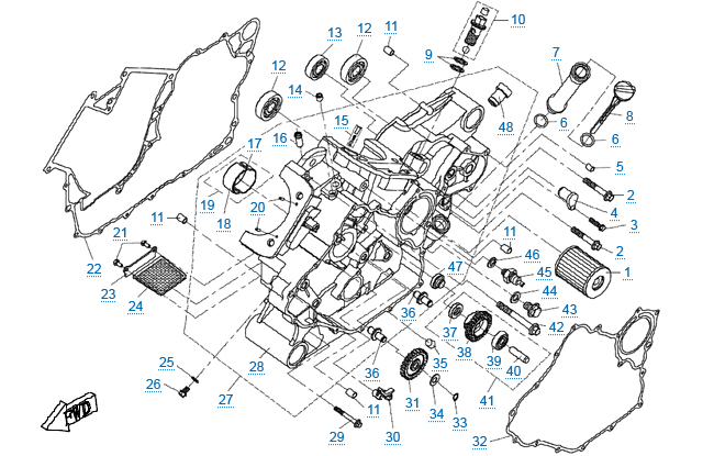 Левая половина картера