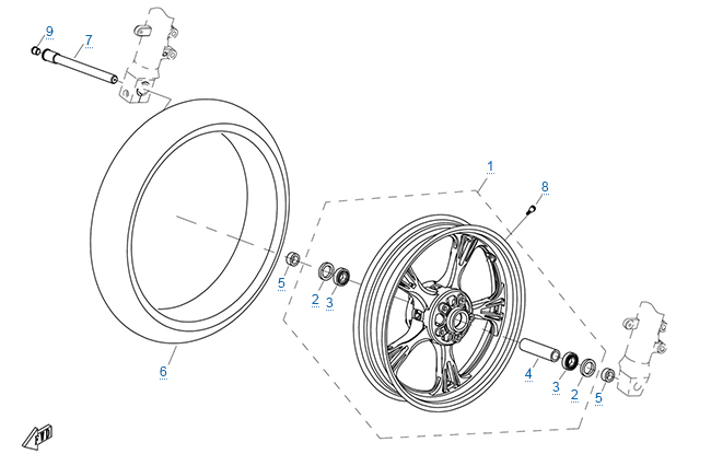 Переднее колесо