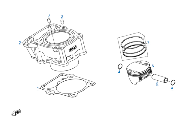 Цилиндр - поршень