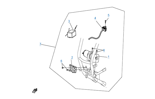 Лебедка в сборе