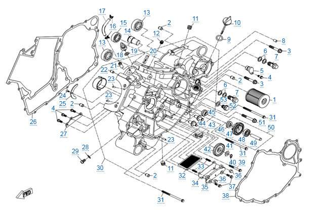 Левая половина картера