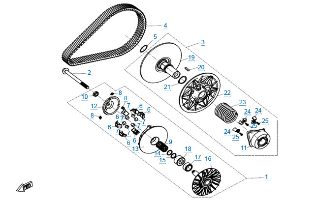 Вариатор в сборе