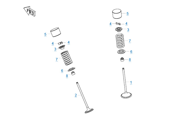 Детали клапанного механизма