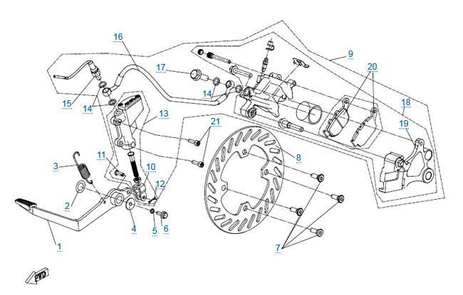 Задняя тормозная система