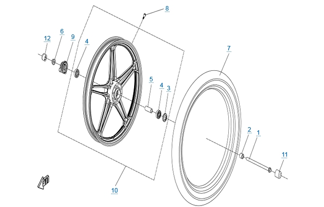 Переднее колесо
