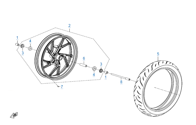 Переднее колесо