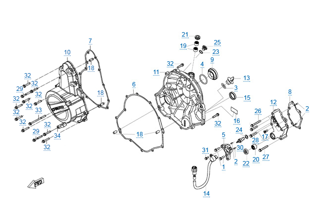 Правая и левая крыша картера
