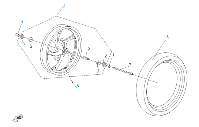 Переднее колесо