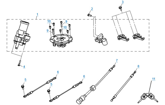 Комплект замков