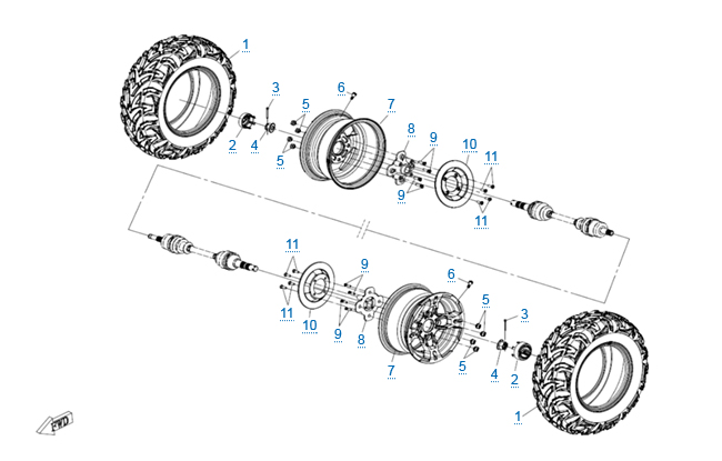 Задние колеса