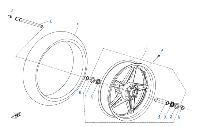 Переднее колесо