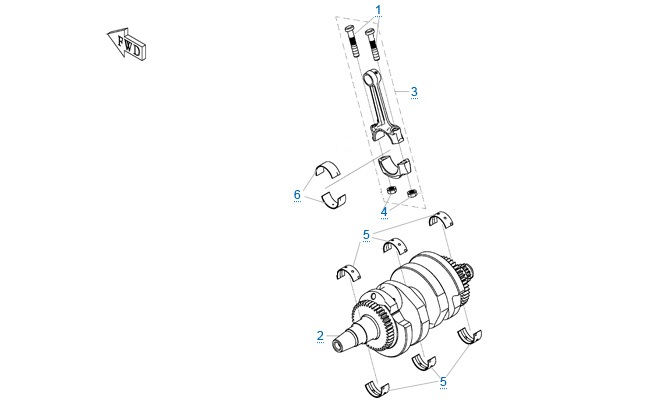 Коленчатый вал - шатун