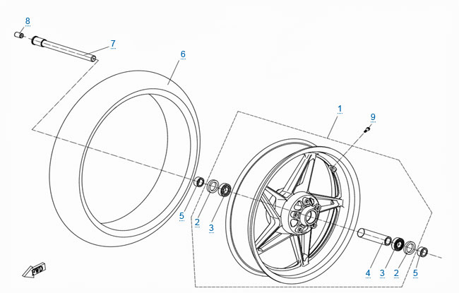 Переднее колесо