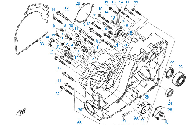 Правая половина картера