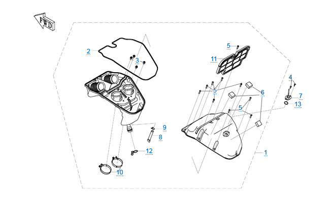Воздушный фильтр в сборе