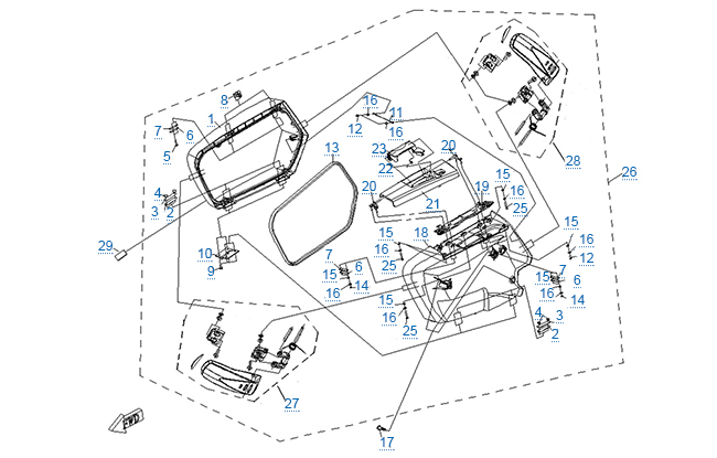 Кофр боковой, правый
