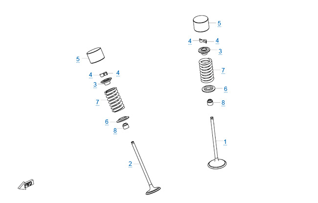 Детали клапанного механизма