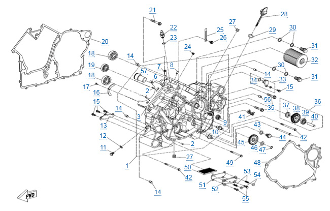 Левая половина картера