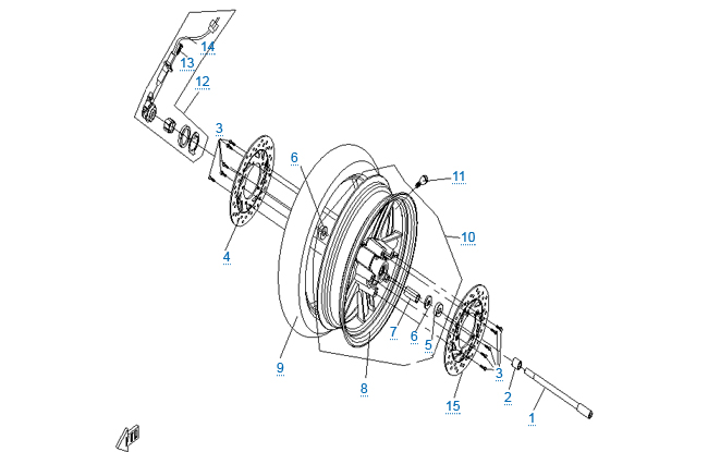 Переднее колесо