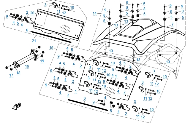 Крыша и ветровое стекло
