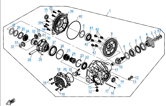 Передний редуктор