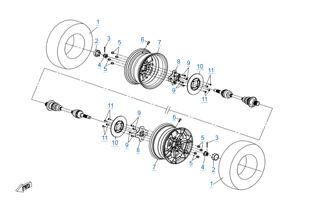 Задние колеса