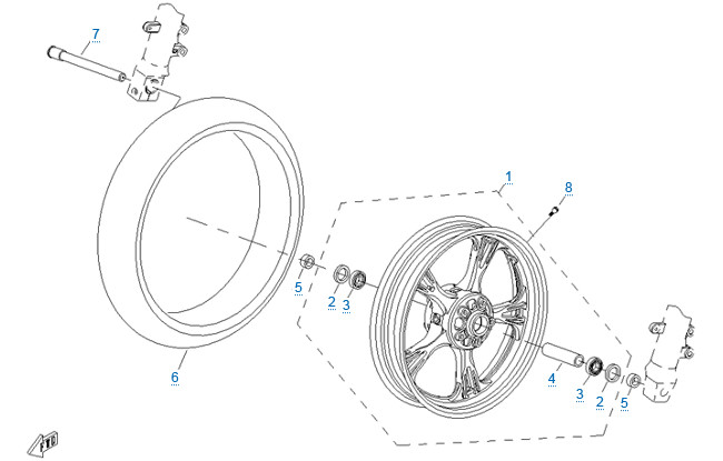Переднее колесо
