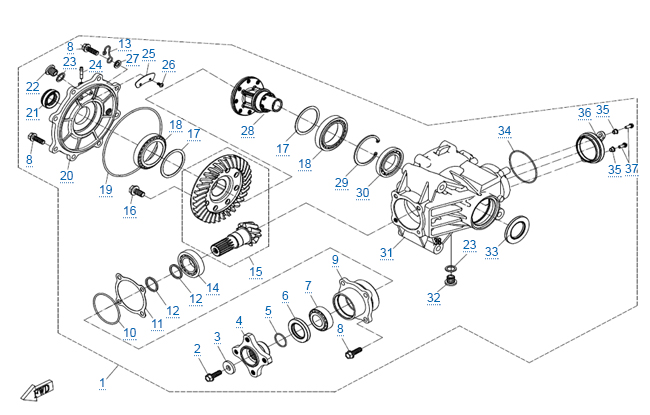 Задний редуктор
