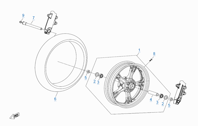 Переднее колесо