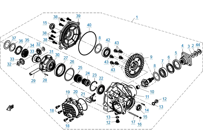 Передний редуктор